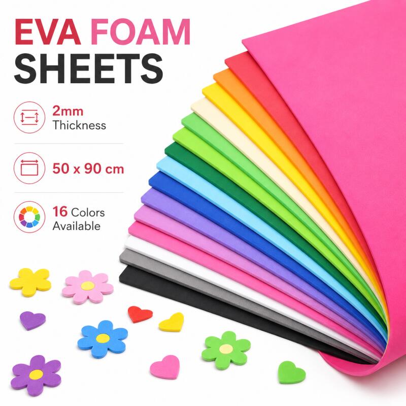 Eva Foam Sheet - 2pcs EVA Foam Sheets, Colorful Soft
