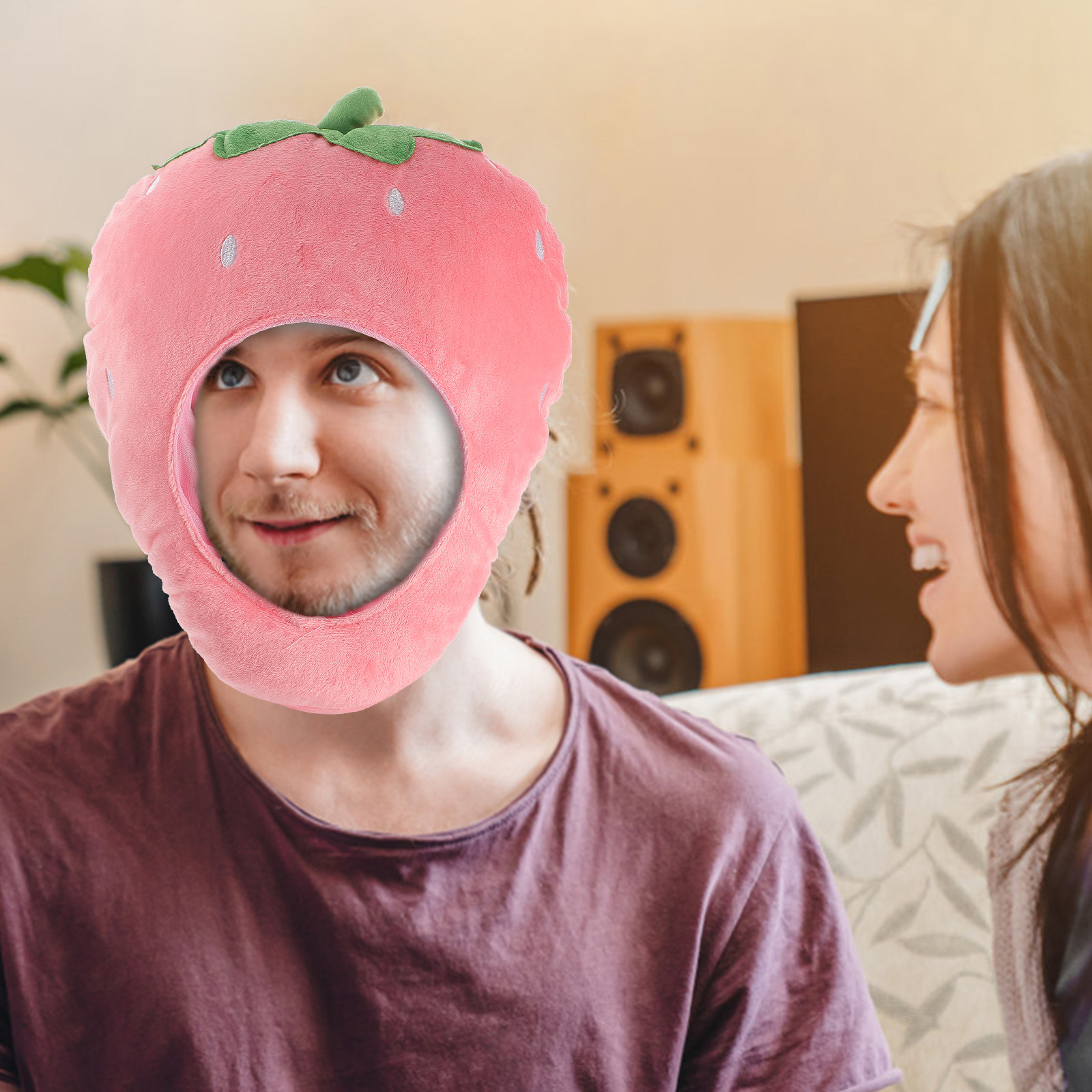 Strawberry Hat Soft Stuffed Fr - Easy Cosplay Prop 评论和价格