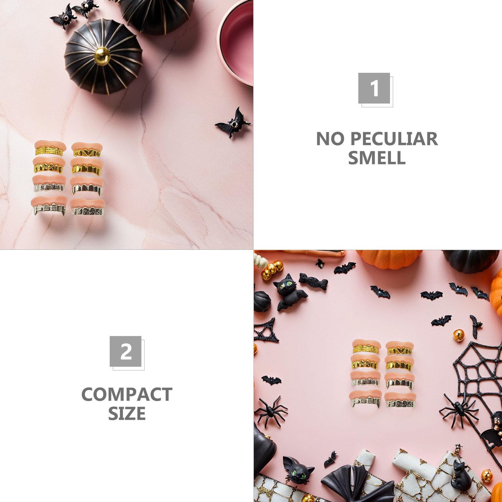 8Pcs Fake Zombie Teeth Funny H - Easy Cosplay Prop 评论和价格
