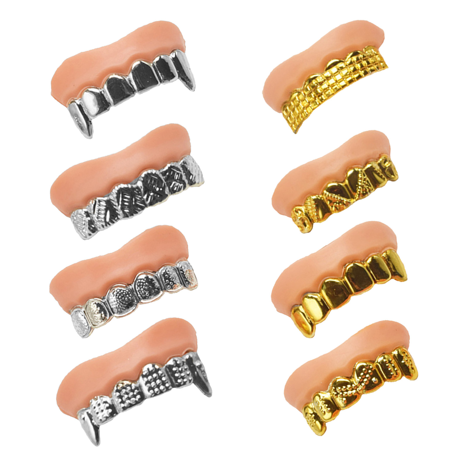 8Pcs Fake Zombie Teeth Funny H - Easy Cosplay Prop 评论和价格