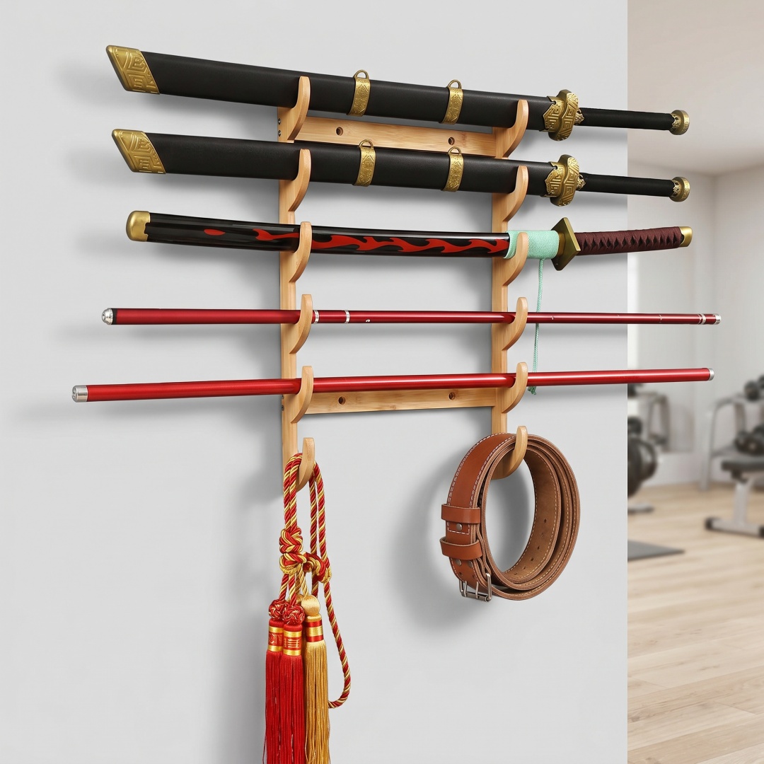 1-8Layer Wood Sword Stand Kata - Cosplay Prop Display 评论和价格
