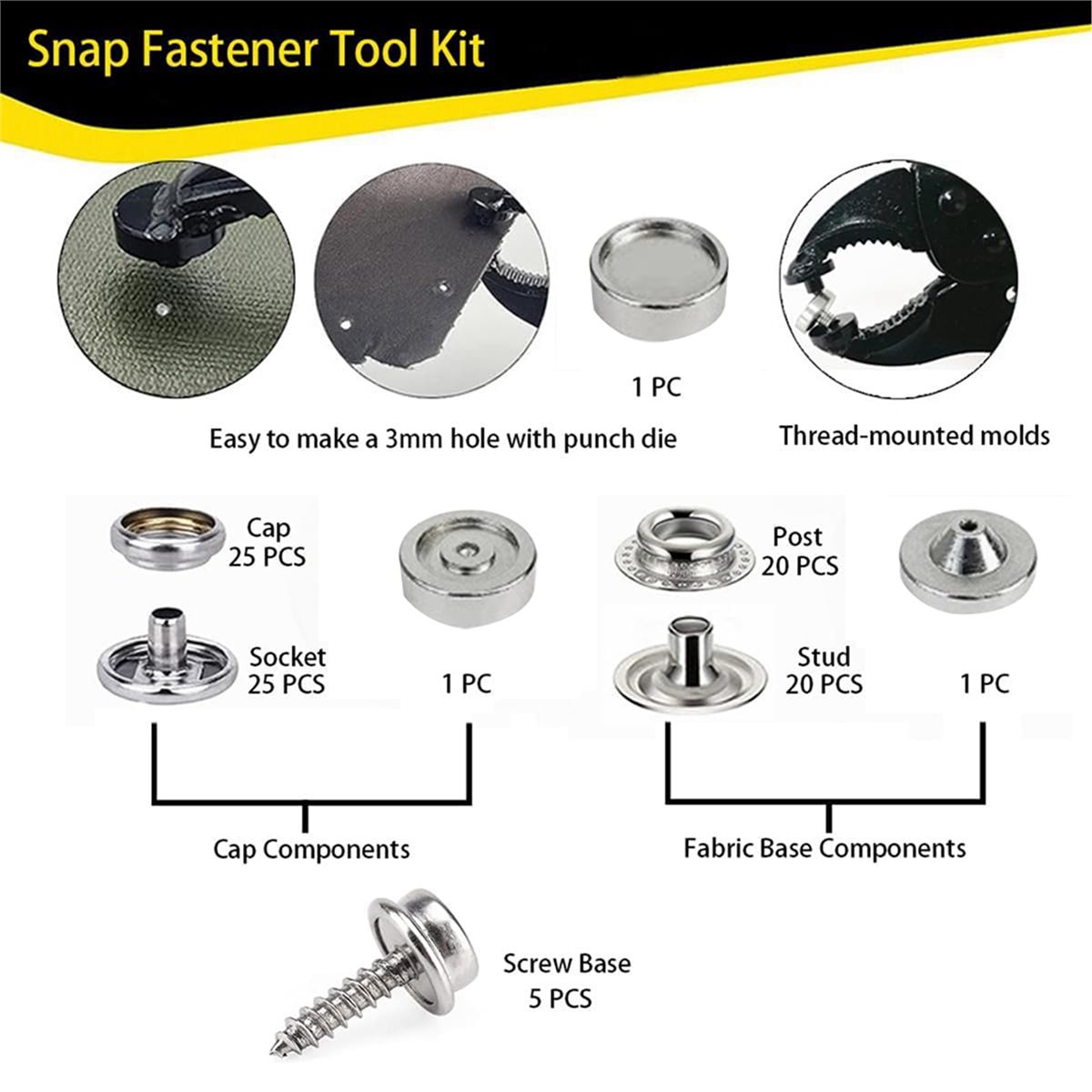 Heavy Duty Snap Fastener Tool  - Snap Plier Setter 评论和价格
